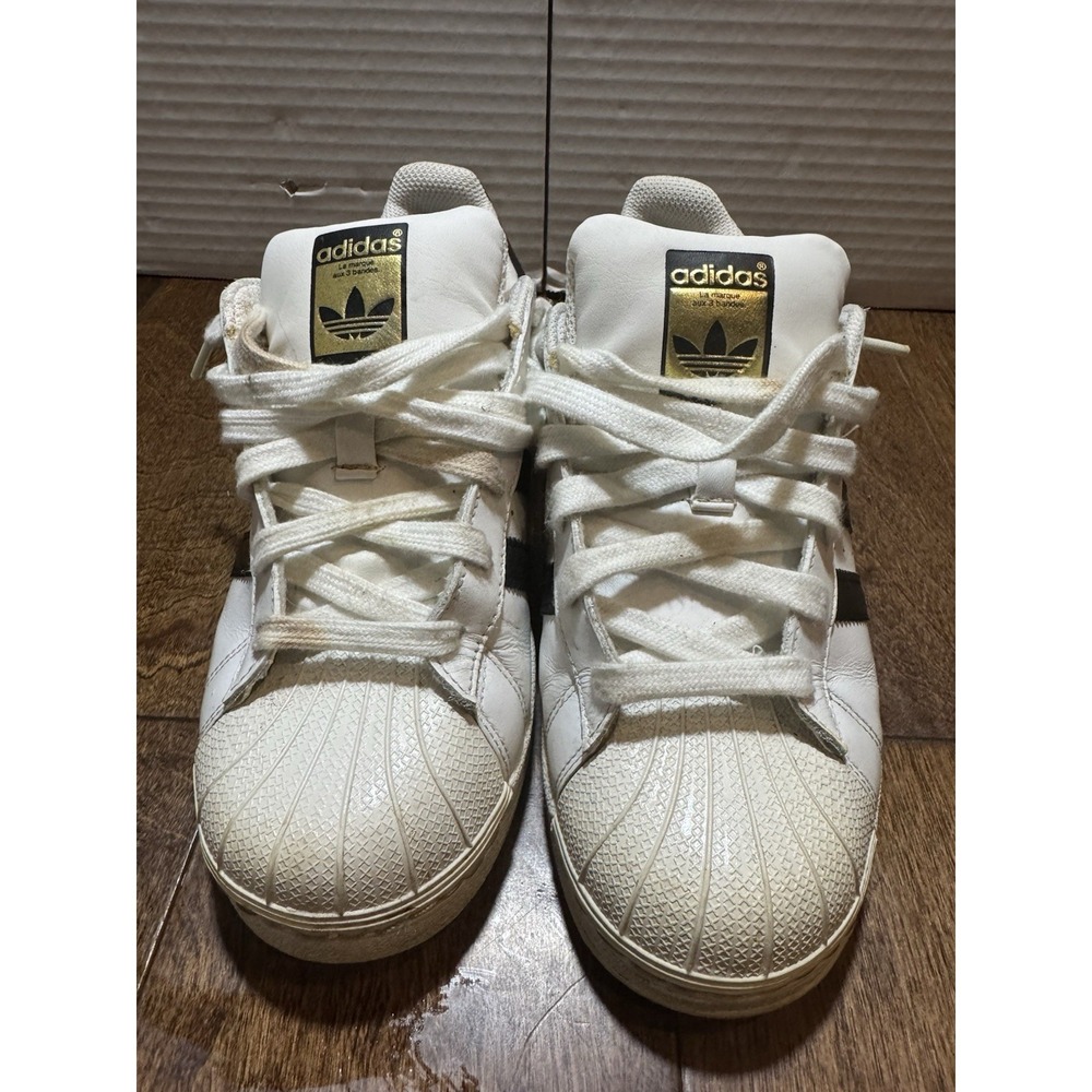 Adidas Superstar Shell Toe White Black Sneakers Mens 6.5 Womens 7.5 CG7154